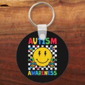 Puzzel Liefde Accepteer Begrijp Autisme Bewustzijn Sleutelhanger (Voorkant)