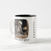 Puzzel liefhebber jigsaw mad dissectoloog tweekleurige koffiemok (Voorkant links)