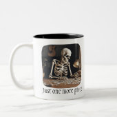 Puzzel liefhebber jigsaw mad dissectoloog tweekleurige koffiemok (Links)