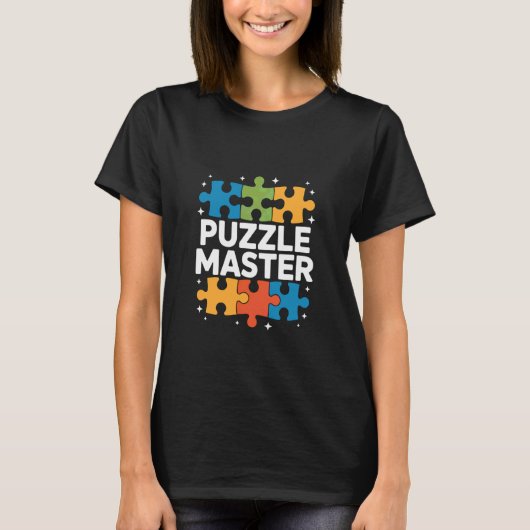 Puzzel Master Legpuzzel Enthousiastelingen T-shirt (Voorkant)