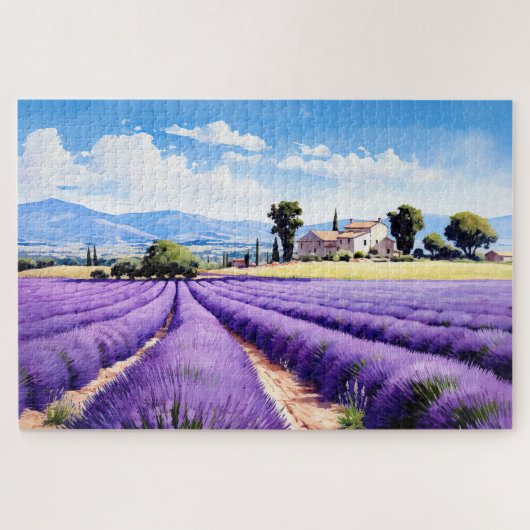 Puzzel met charmante lavendel Provence Frankrijk Legpuzzel (Horizontaal)
