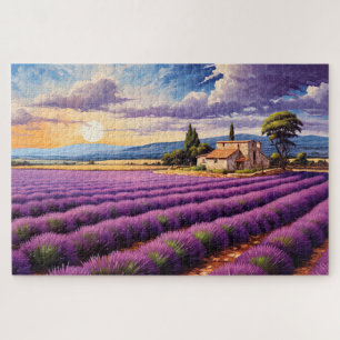 Puzzel met charmante lavendel Provence Frankrijk Legpuzzel
