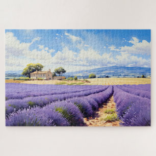 Puzzel met charmante lavendel Provence Frankrijk Legpuzzel