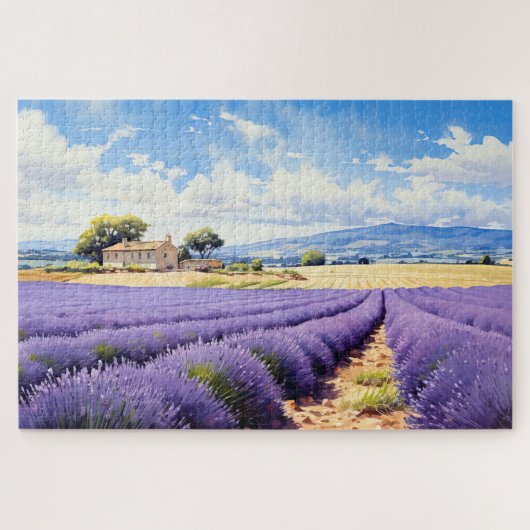 Puzzel met charmante lavendel Provence Frankrijk Legpuzzel (Horizontaal)