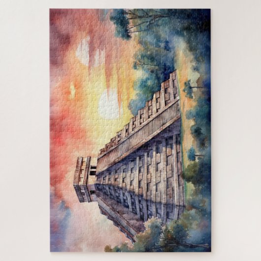 Puzzel met Chichen Itza, Mexico. (Verticaal)