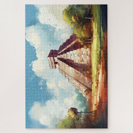 Puzzel met Chichen Itza, Mexico. Legpuzzel (Verticaal)
