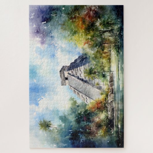 Puzzel met Chichen Itza, Mexico. Legpuzzel (Verticaal)
