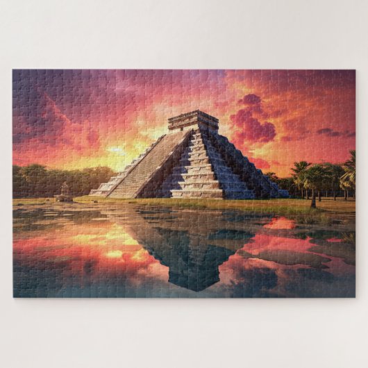 Puzzel met Chichen Itza, Mexico. Legpuzzel (Horizontaal)