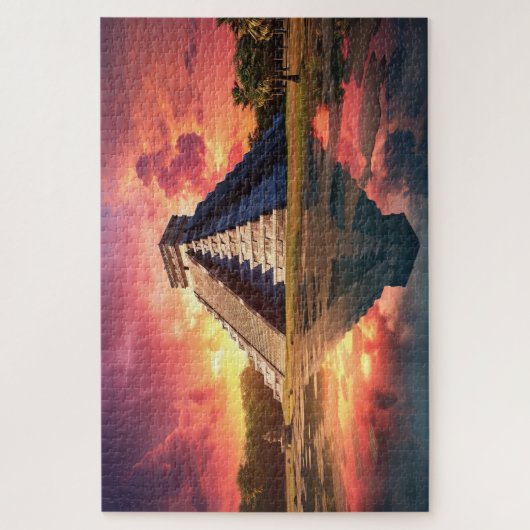 Puzzel met Chichen Itza, Mexico. Legpuzzel (Verticaal)