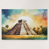 Puzzel met Chichen Itza, Mexico. Legpuzzel (Horizontaal)