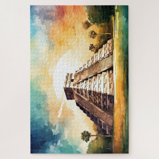 Puzzel met Chichen Itza, Mexico. Legpuzzel (Verticaal)