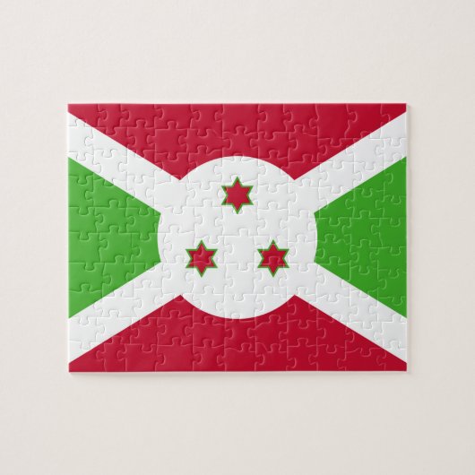 Puzzel met de vlag van Burundi Legpuzzel (Horizontaal)