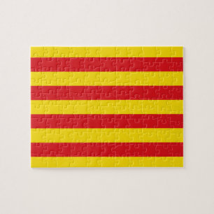Puzzel met de vlag van Catalonië, Spanje