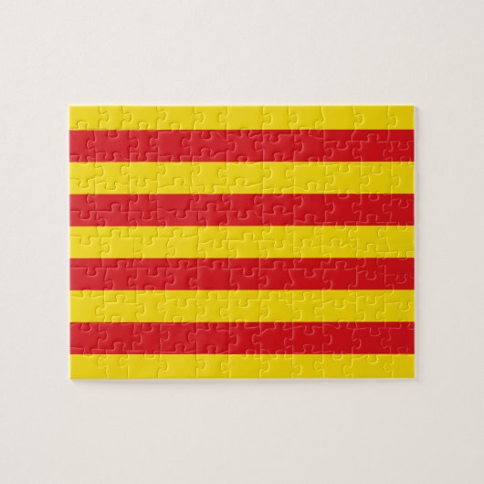 Puzzel met de vlag van Catalonië, Spanje Legpuzzel (Horizontaal)