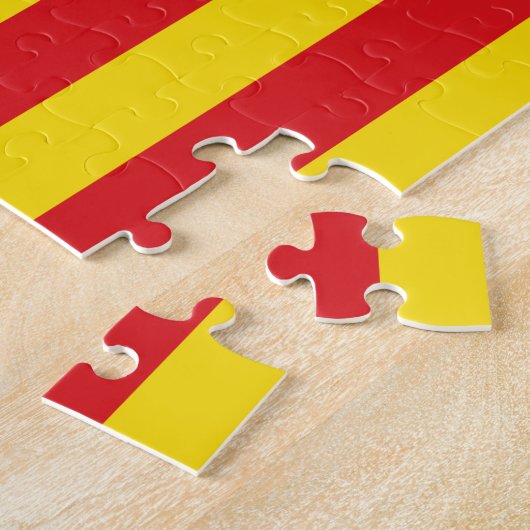 Puzzel met de vlag van Catalonië, Spanje Legpuzzel (Zijkant)