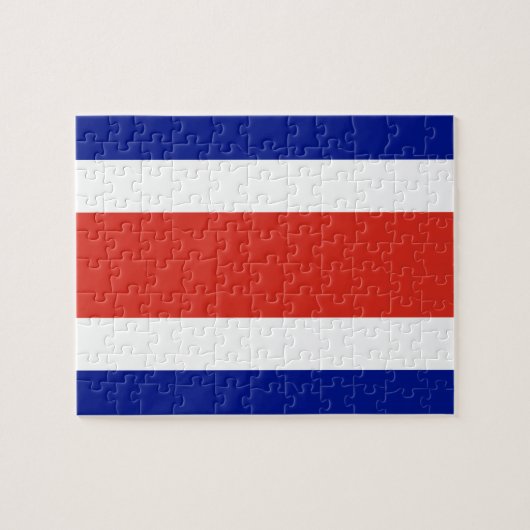 Puzzel met de vlag van Costa Rica Legpuzzel (Horizontaal)