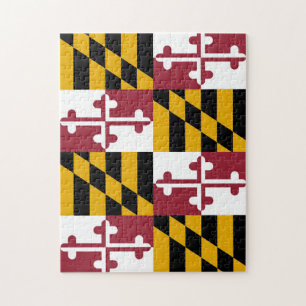 Puzzel met de vlag van de staat Maryland