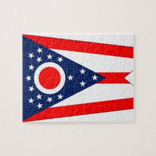 Puzzel met de vlag van de staat Ohio