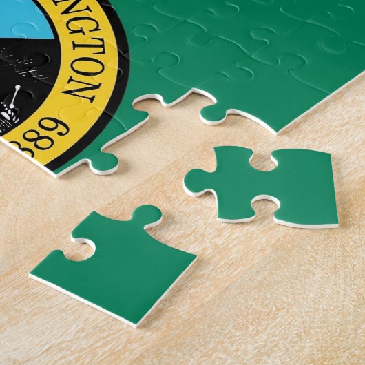 Puzzel met de vlag van de staat Washington Legpuzzel (Zijkant)