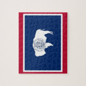 Puzzel met de vlag van de staat Wyoming Legpuzzel (Verticaal)