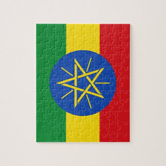Puzzel met de vlag van Ethiopië (Verticaal)