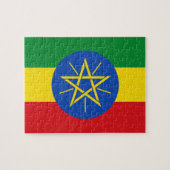 Puzzel met de vlag van Ethiopië Legpuzzel (Horizontaal)