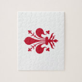 Puzzel met de vlag van Florence, Toscane Legpuzzel (Verticaal)