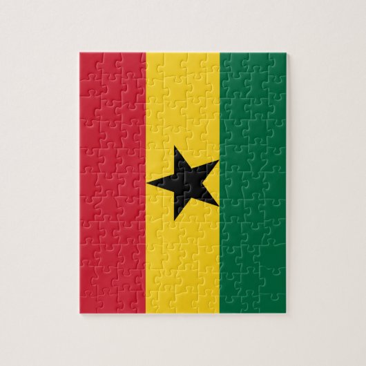 Puzzel met de vlag van Ghana (Verticaal)