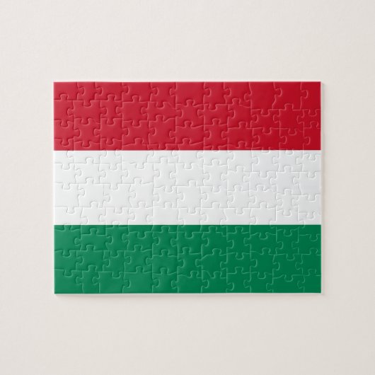 Puzzel met de vlag van Hongarije (Horizontaal)