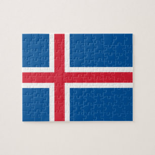 Puzzel met de vlag van IJsland