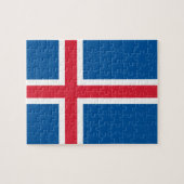 Puzzel met de vlag van IJsland Legpuzzel (Horizontaal)