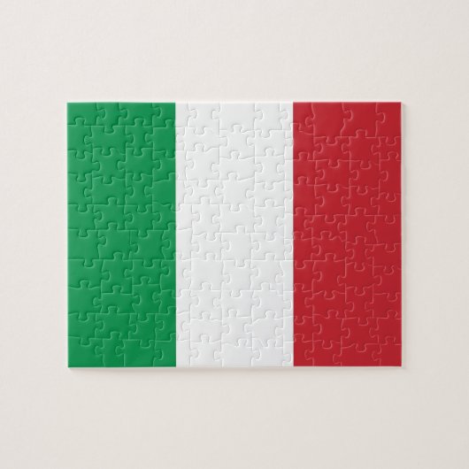 Puzzel met de vlag van Italië (Horizontaal)