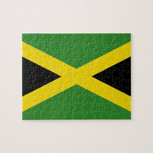 Puzzel met de vlag van Jamaica (Horizontaal)