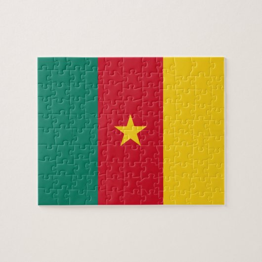 Puzzel met de vlag van Kameroen (Horizontaal)
