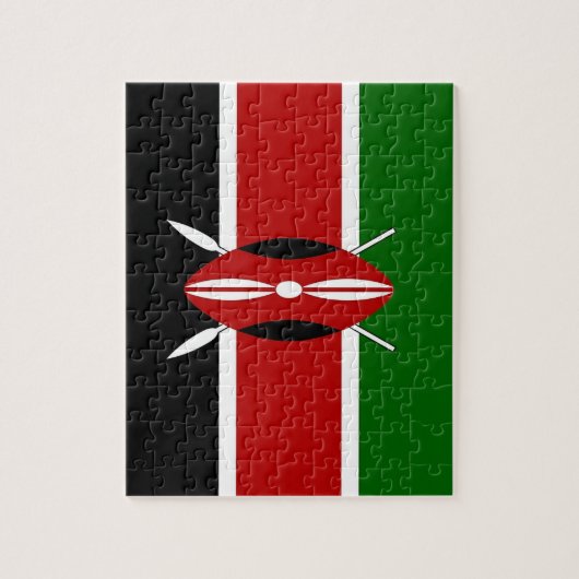 Puzzel met de vlag van Kenia Legpuzzel (Verticaal)