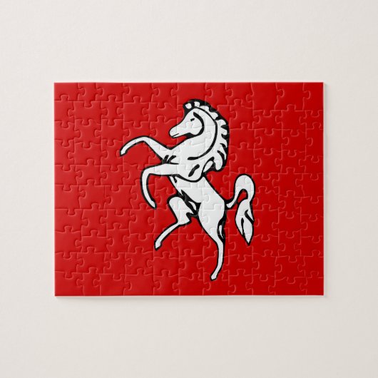 Puzzel met de vlag van Kent, Engeland (Horizontaal)