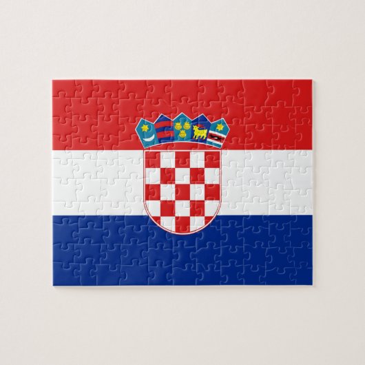Puzzel met de vlag van Kroatië Legpuzzel (Horizontaal)