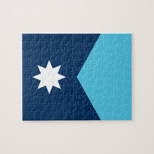 Puzzel met de vlag van Minnesota, VS (Horizontaal)