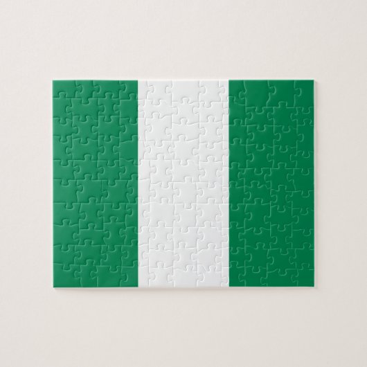 Puzzel met de vlag van Nigeria Legpuzzel (Horizontaal)
