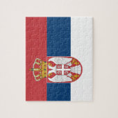 Puzzel met de vlag van Servië Legpuzzel (Verticaal)