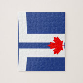 Puzzel met de vlag van Toronto, Ontario (Verticaal)