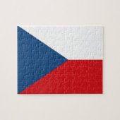 Puzzel met de vlag van Tsjechië Legpuzzel (Horizontaal)