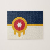 Puzzel met de vlag van Tulsa, Oklahoma (Horizontaal)