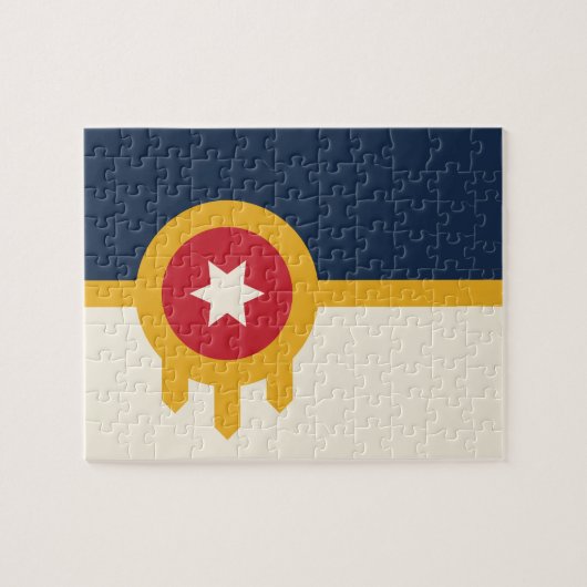 Puzzel met de vlag van Tulsa, Oklahoma (Horizontaal)