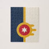 Puzzel met de vlag van Tulsa, Oklahoma (Verticaal)