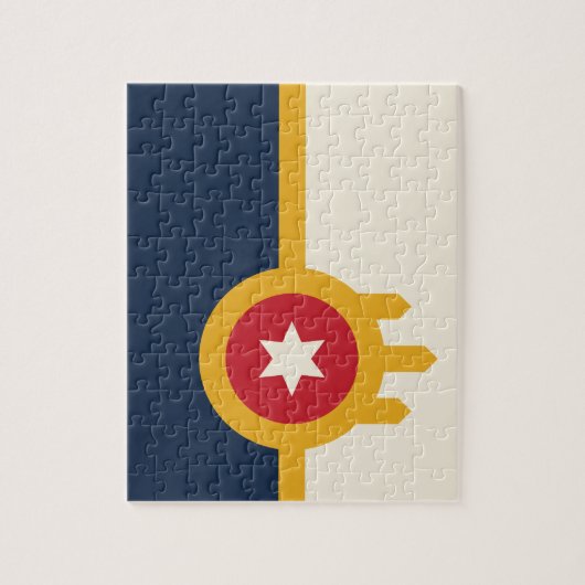 Puzzel met de vlag van Tulsa, Oklahoma (Verticaal)