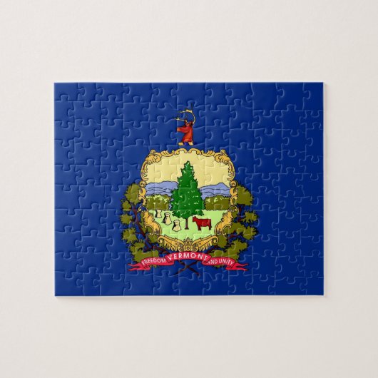 Puzzel met de vlag van Vermont (Horizontaal)