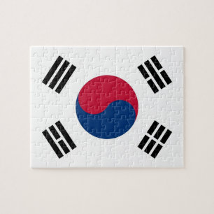Puzzel met de vlag van Zuid-Korea