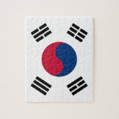 Puzzel met de vlag van Zuid-Korea Legpuzzel (Verticaal)