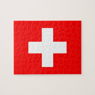 Puzzel met de vlag van Zwitserland
